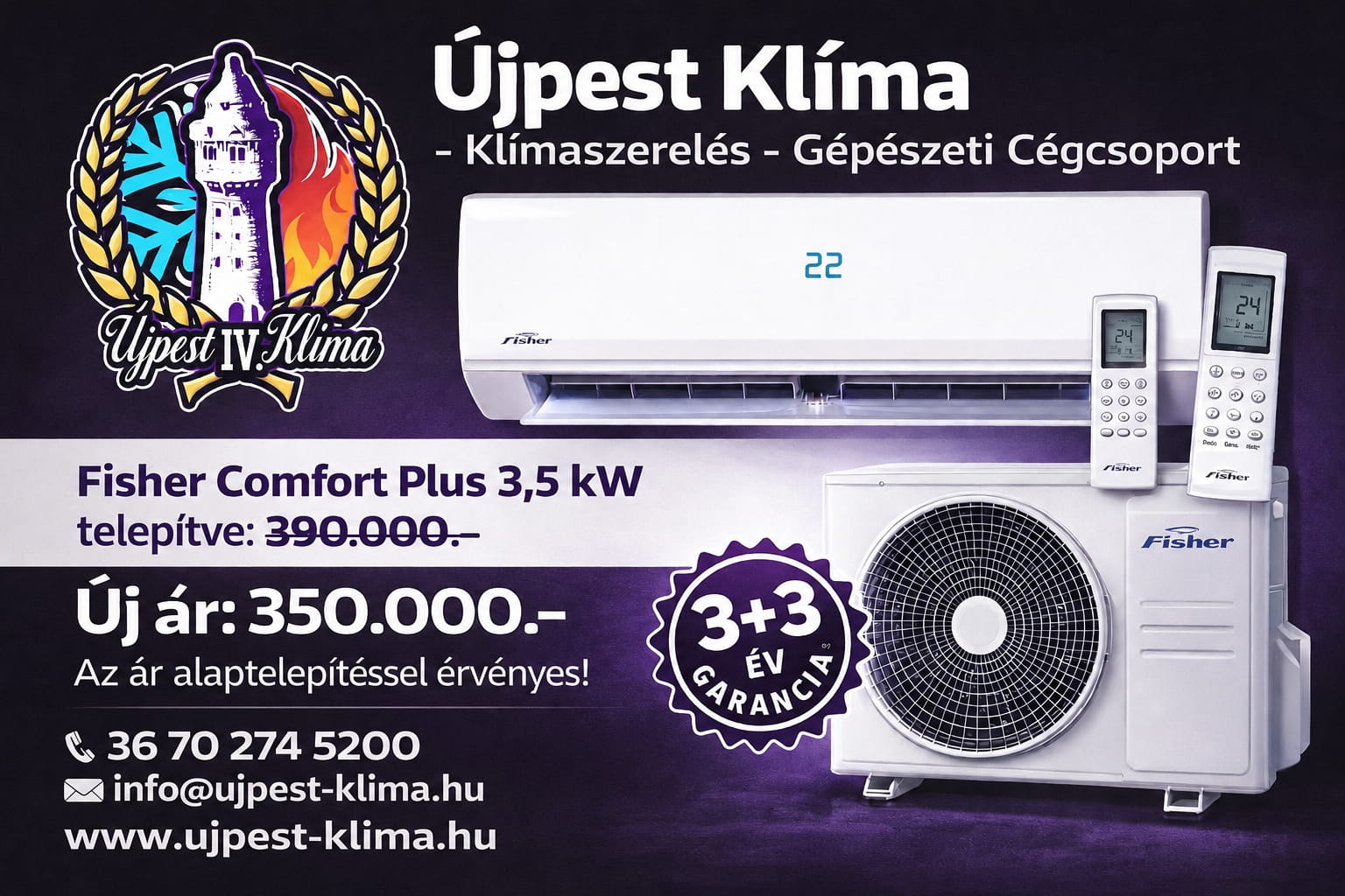 Klíma telepítési akció 1